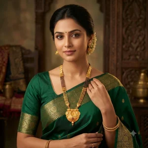 Rajwada-Floral-Gold-Polish-Mangalsutra