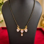 Trinity-AD-Gold-Polish-Black-Bead-Mangalsutra-1