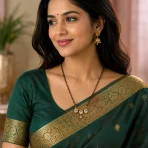 Trinity-AD-Gold-Polish-Black-Bead-Mangalsutra